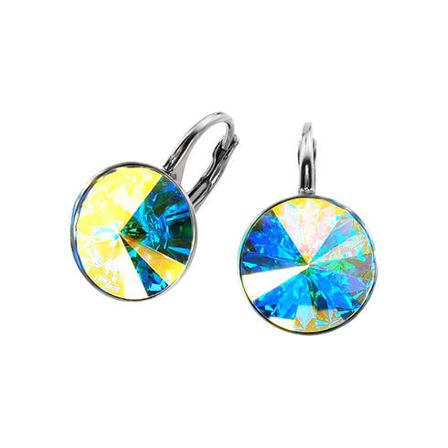 Серебряные серьги "Klaris IV (Aurora Borealis)" с кристаллами Swarovski™